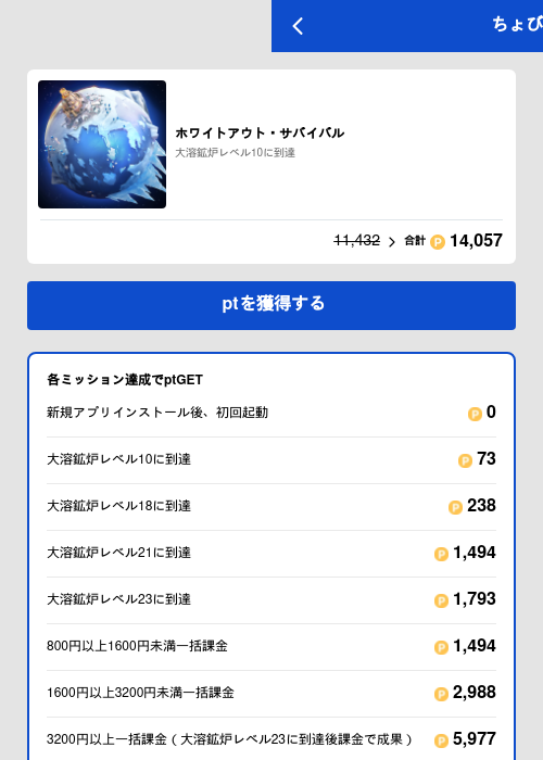 ホワイトアウト・サバイバルの過去最高画像（ちょびリッチ（GF Rewards）・2026年5月19日）