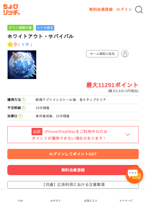 ホワイトアウト サバイバルの過去最高画像（ちょびリッチ・2026年5月3日）