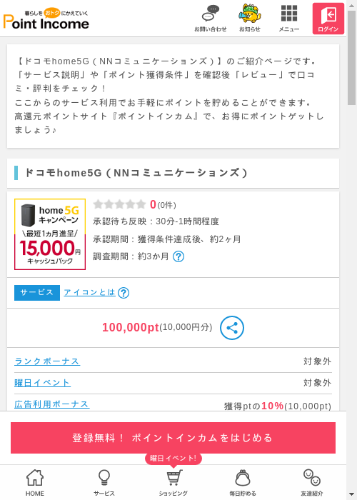 HOMEの過去最高画像（ポイントインカム・2026年3月8日）