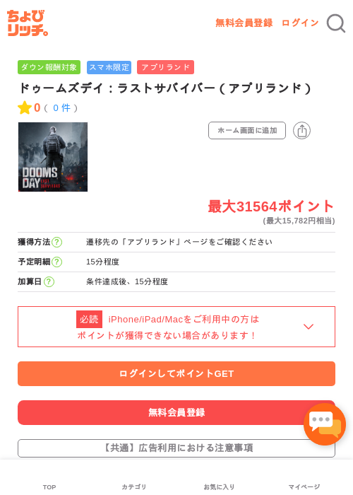 ドゥームズデイ：ラストサバイバー（アプリランド）の過去最高画像（ちょびリッチ・2026年5月16日）