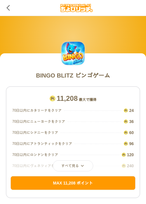 BINGO BLITZ ビンゴゲームの過去最高画像（ちょびリッチ（SKYFLAG）・2026年5月18日）