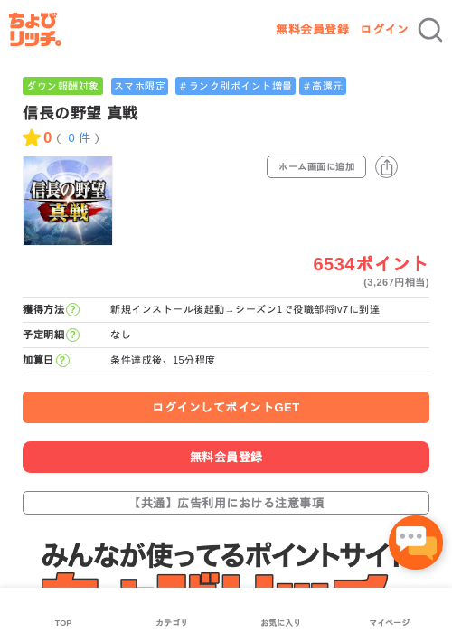 信長の過去最高画像（ちょびリッチ・2026年5月3日）