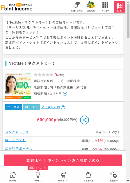NEXの過去最高画像（ポイントインカム・2026年3月11日）