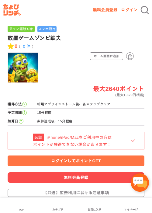 放置ゲームゾンビ鉱夫の過去最高画像（ちょびリッチ・2026年5月3日）