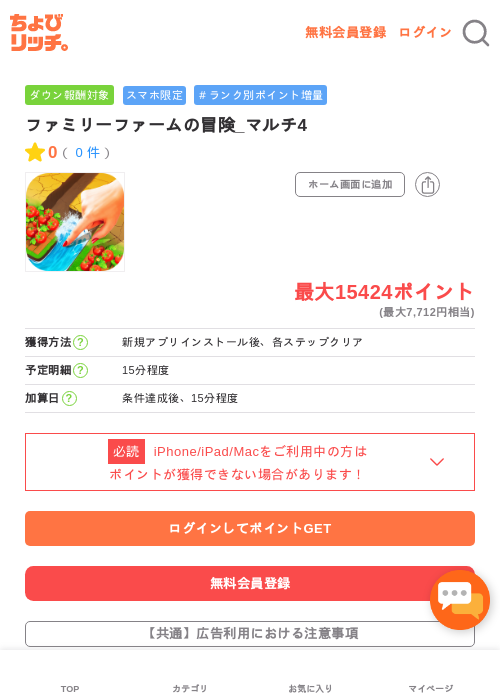 ファミリーファームの冒険の過去最高画像（ちょびリッチ・2026年5月3日）