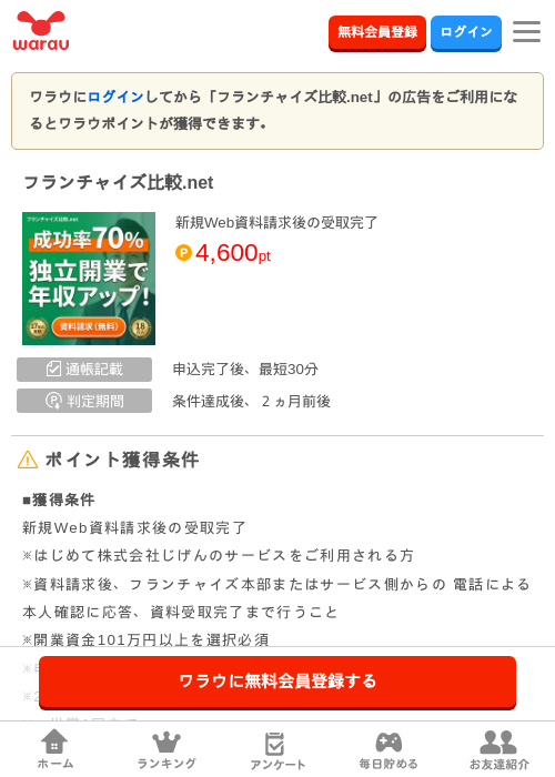 フランチャイズ比較の過去最高画像（ワラウ・2026年4月8日）
