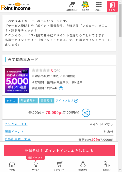 楽天カードの過去最高画像（ポイントインカム・2026年3月4日）