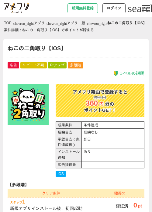 ねこの二角取り【iOS】の過去最高画像（アメフリ・2026年5月2日）
