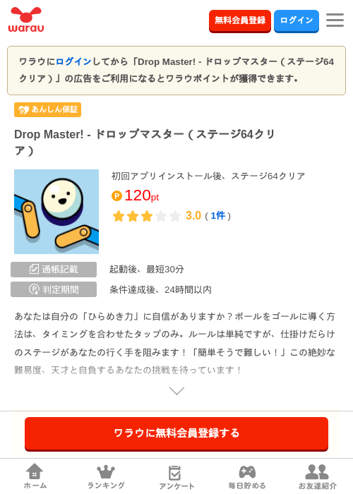 Drop Masterの過去最高画像（ワラウ・2026年4月6日）