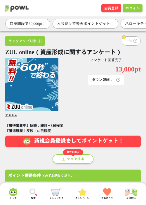 ZUU online（資産形成に関するアンケート）の過去最高画像（Powl・2026年4月4日）