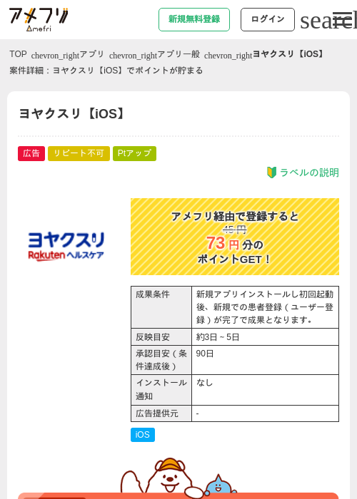 ヨヤクスリ【iOS】の過去最高画像（アメフリ・2026年5月1日）