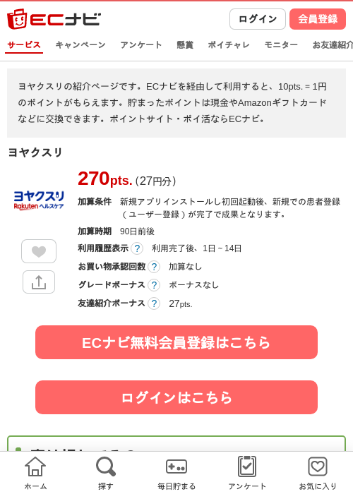 ヨヤクスリの過去最高画像（ECナビ・2026年4月26日）