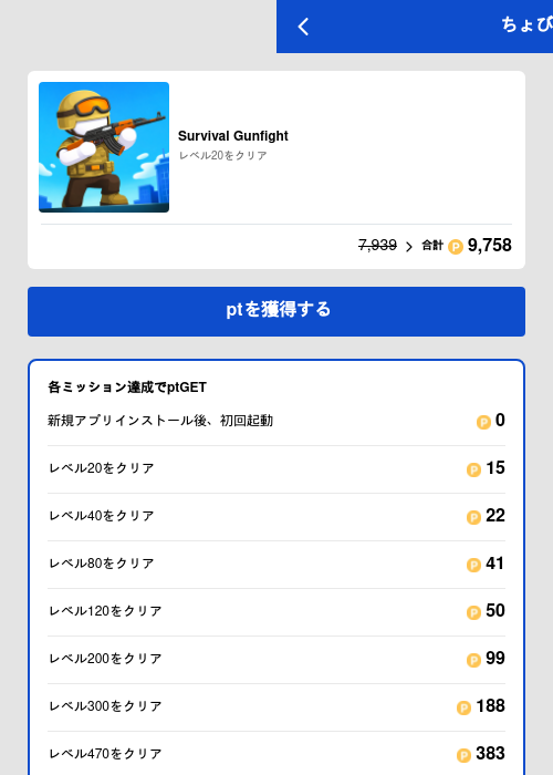 Survival Gunfightの過去最高画像（ちょびリッチ（GF Rewards）・2026年5月19日）