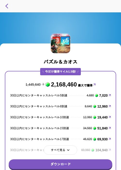 パズル&カオスの掲載記録画像(トリマ (ミッションA)・2026年7月13日)