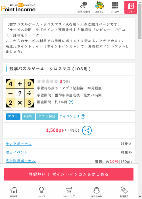 クロスマスの過去最高画像（ポイントインカム・2026年3月6日）