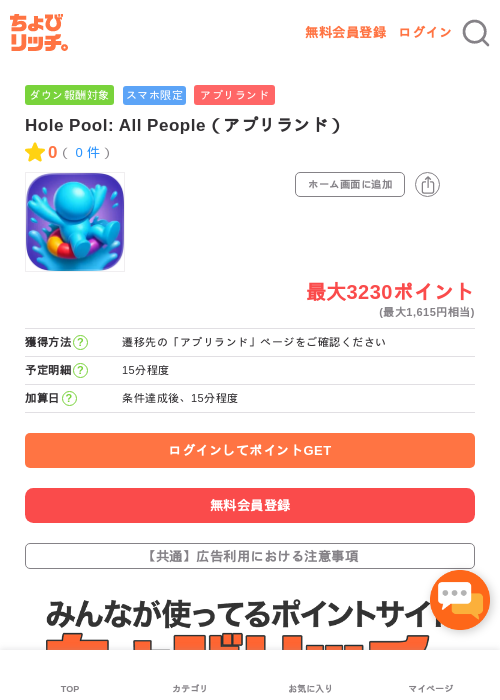 Hole Pool: All People（アプリランド）の過去最高画像（ちょびリッチ・2026年5月16日）
