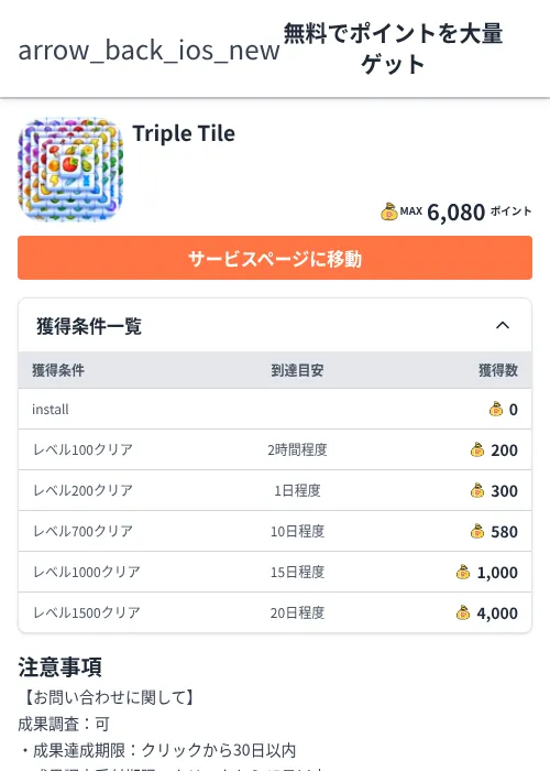 Triple Tileの過去最高画像（ちょびリッチ（Zucks）・2026年6月5日）