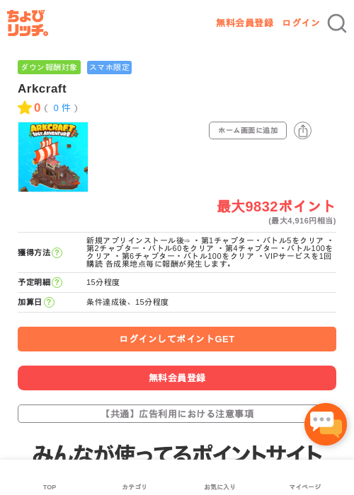 Arkcraftの過去最高画像（ちょびリッチ・2026年5月3日）