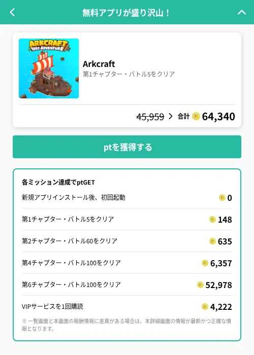 Arkcraftの掲載記録画像（げん玉（GF Rewards）・2026年6月19日）