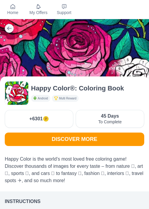 Happy Color®: Coloring Bookの過去最高画像（モッピー（myChips）・2026年5月27日）