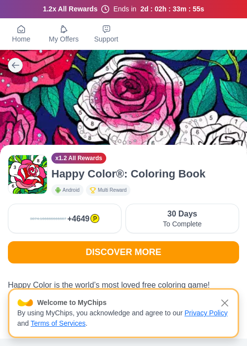 Happy Color®: Coloring Bookの過去最高画像（ハピタス（myChips）・2026年5月22日）