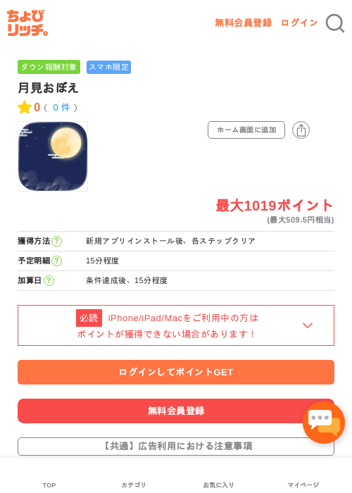 月見おぼえの過去最高画像（ちょびリッチ・2026年5月4日）