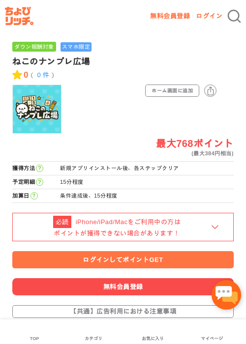 ねこのナンプレ広場の過去最高画像（ちょびリッチ・2026年5月4日）