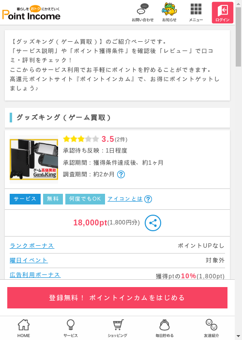 買取の過去最高画像（ポイントインカム・2026年3月9日）