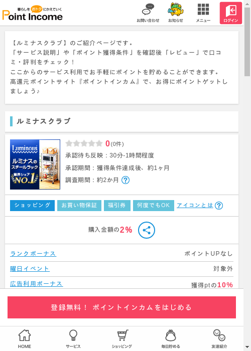 ルミナの過去最高画像（ポイントインカム・2026年3月6日）