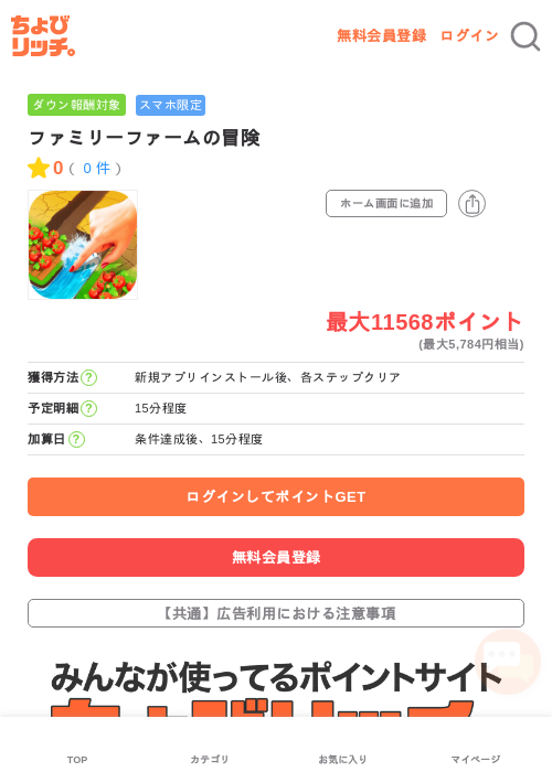 ファミリーファームの冒険の過去最高画像（ちょびリッチ・2026年5月3日）
