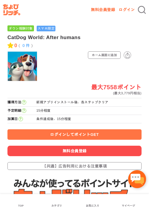 CatDog World: After humansの過去最高画像（ちょびリッチ・2026年5月3日）