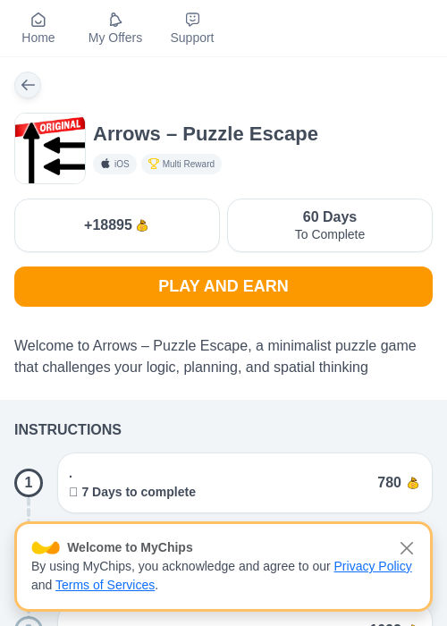 Arrows – Puzzle Escapeの過去最高画像（ちょびリッチ（myChips）・2026年6月3日）