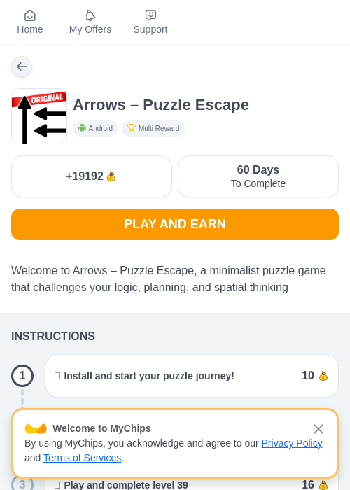 Arrows – Puzzle Escapeの過去最高画像（ちょびリッチ（myChips）・2026年5月27日）
