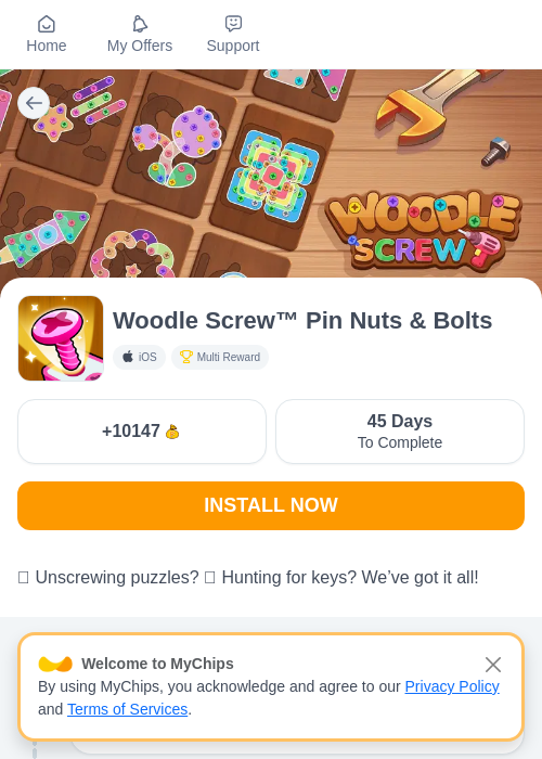 Woodle Screw™ Pin Nuts & Boltsの過去最高画像（ちょびリッチ（myChips）・2026年5月19日）