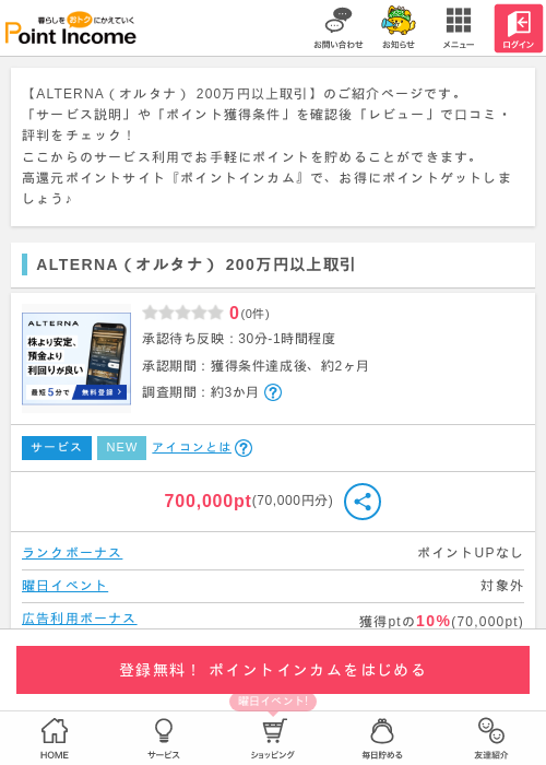 alterの過去最高画像（ポイントインカム・2026年3月29日）