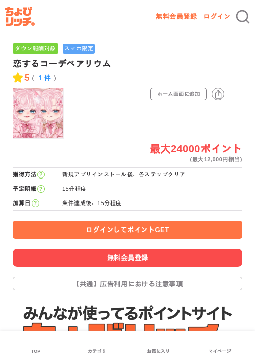 恋するコーデペアリウムの過去最高画像（ちょびリッチ・2026年5月3日）