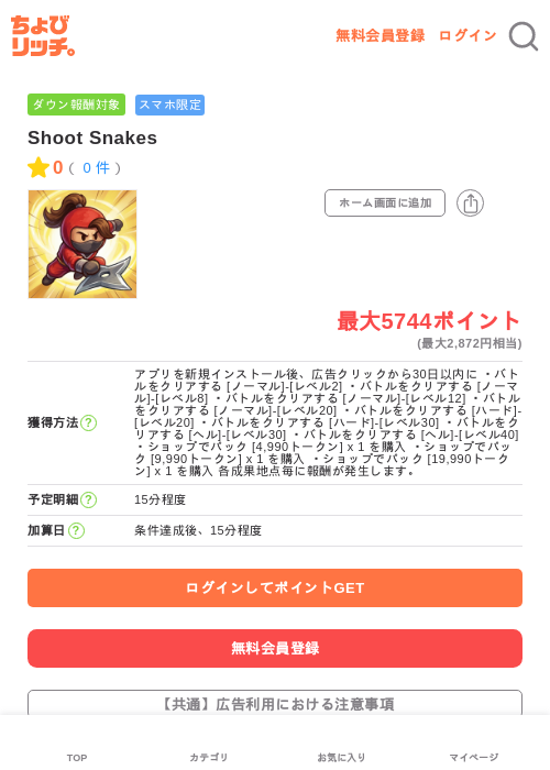 ShootSnakesの過去最高画像（ちょびリッチ・2026年5月3日）