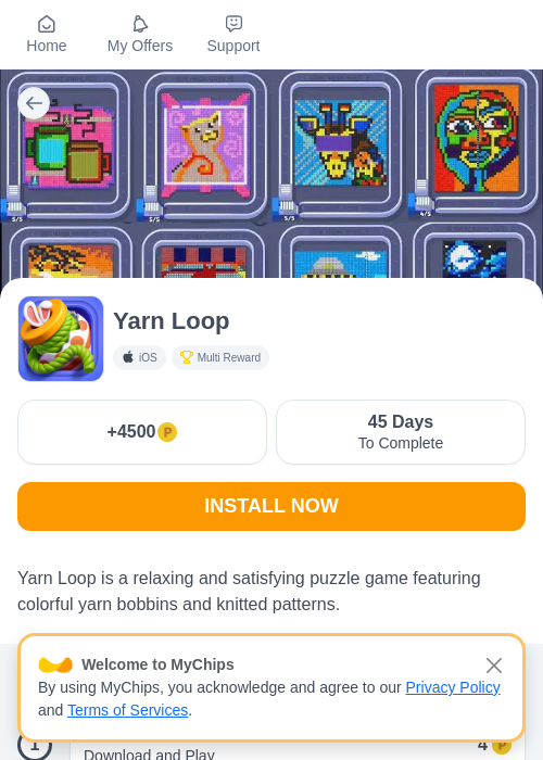 YarnLoopの過去最高画像（モッピー（myChips）・2026年5月8日）