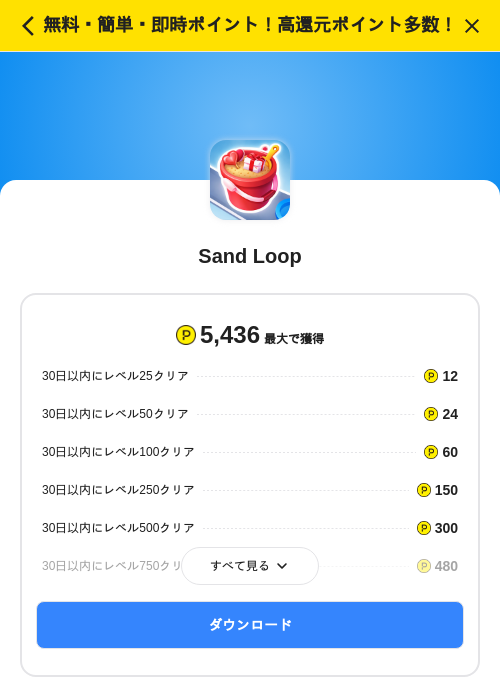 Sand Loopの掲載記録画像（ハピタス（SKYFLAG）・2026年7月1日）