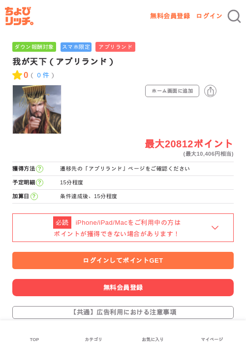 我が天下の過去最高画像（ちょびリッチ・2026年5月16日）