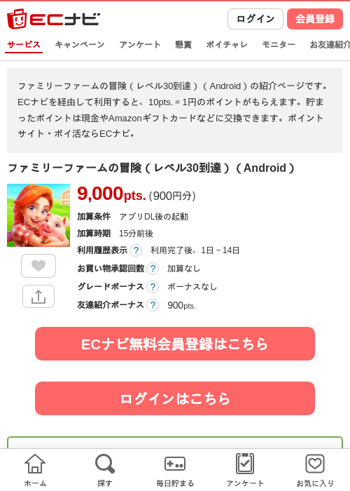 ファミリーファームの過去最高画像（ECナビ・2026年4月24日）