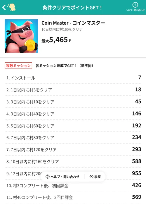 Coin Master - コインマスターの過去最高画像（モッピー（AppDriver）・2026年6月13日）
