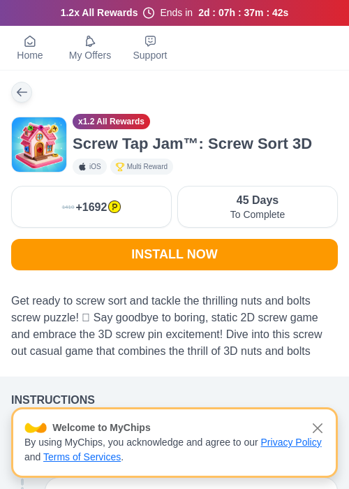 Screw Tap Jam™: Screw Sort 3Dの過去最高画像(ハピタス(myChips)・2026年5月22日)