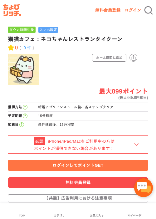 猫猫カフェ：ネコちゃんレストランタイクーンの過去最高画像（ちょびリッチ・2026年5月4日）