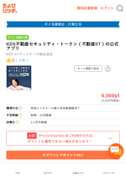 KDX不動産セキュリティ・トークン（不動産ST）の公式アプリの過去最高画像（ちょびリッチ・2026年4月30日）