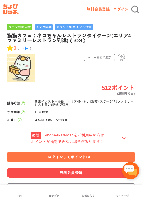 猫猫カフェ：ネコちゃんレストランタイクーン(エリア4ファミリーレストラン到達)（iOS）の過去最高画像（ちょびリッチ・2026年5月4日）