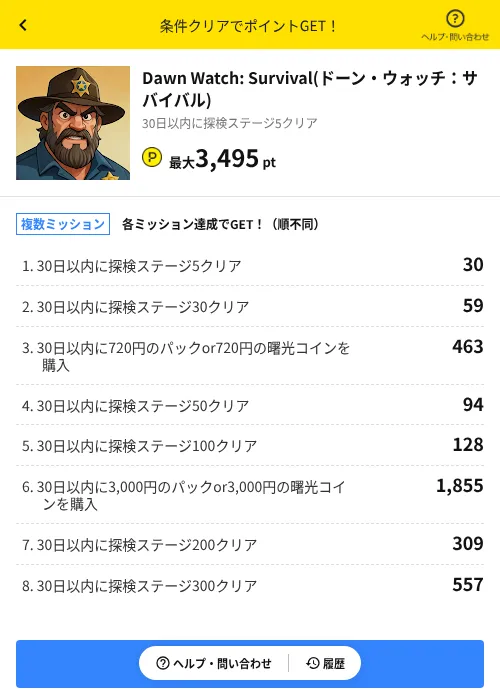 Dawn Watch: Survival(ドーン・ウォッチ：サバイバル)の過去最高画像（ハピタス（AppDriver）・2026年6月14日）