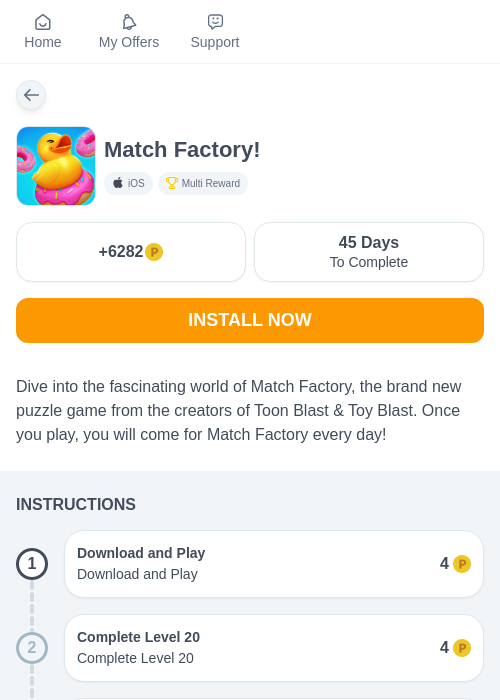 Match Factory!の過去最高画像（モッピー（myChips）・2026年5月8日）