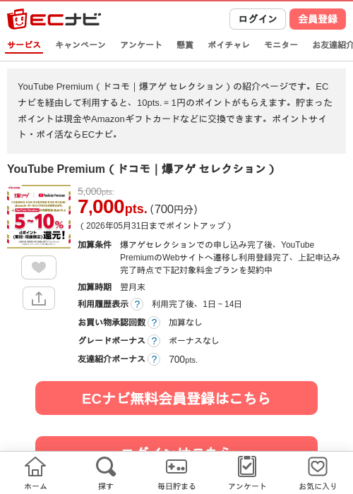 YouTubeの過去最高画像（ECナビ・2026年5月4日）