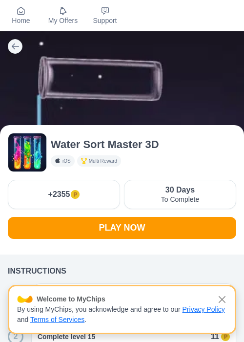 Water Sort Master 3Dの過去最高画像（モッピー（myChips）・2026年5月8日）